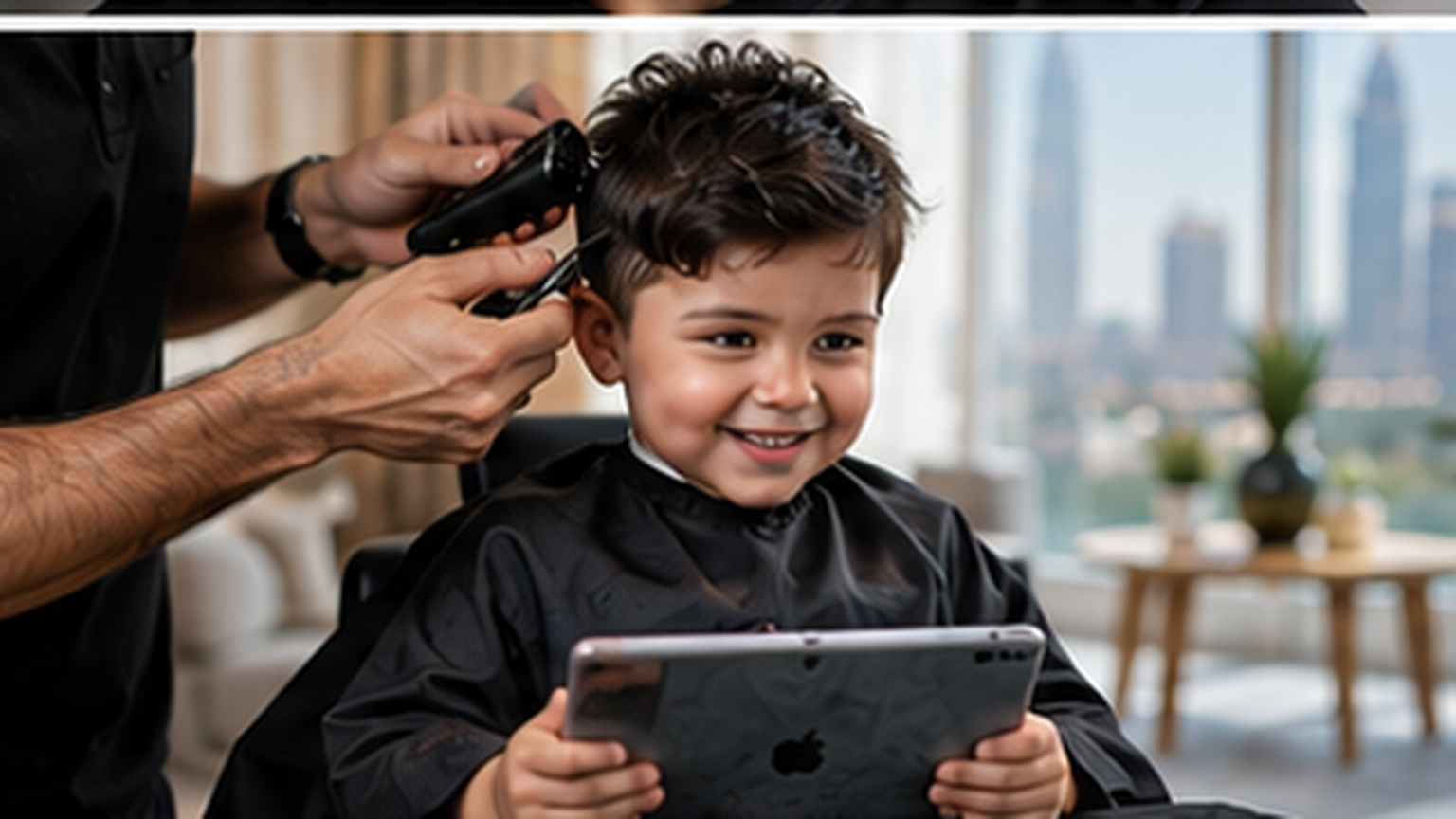 Kids haircut at home in Dubai